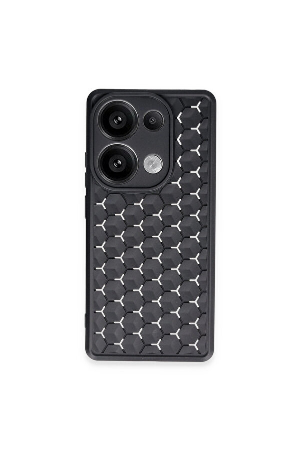 Evi̇mdeyokyok Xi̇aomi̇ Redmi̇ Note 13 Pro 5G Kılıf Petek Si̇li̇kon Kapak - Si̇yah