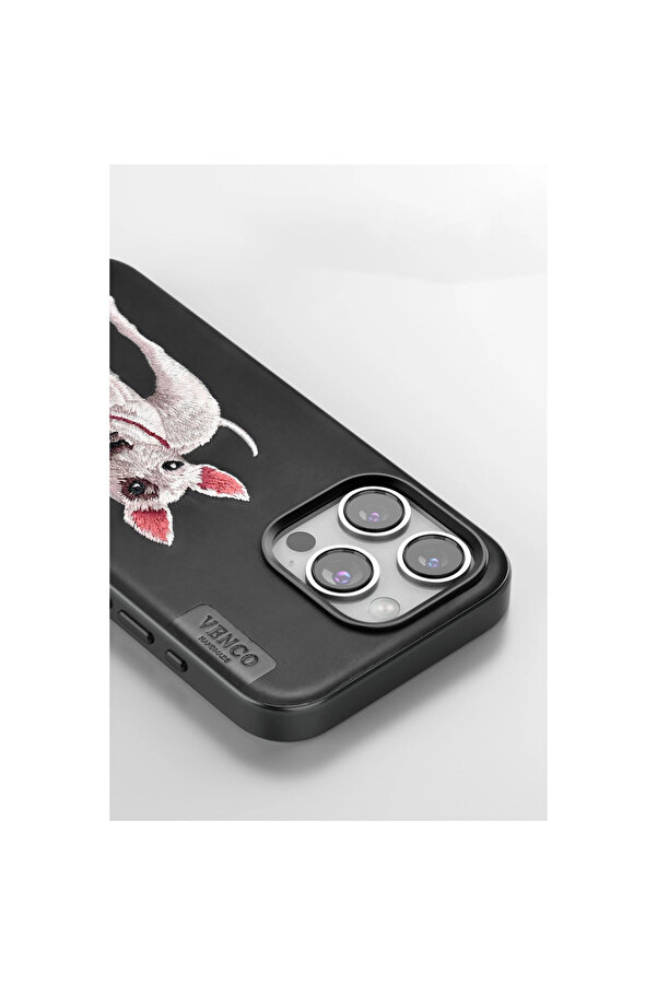 Evi̇mdeyokyok Venco Apple İphone 15 Pro Max Perma Desenli̇ Kapak - Laci̇vert