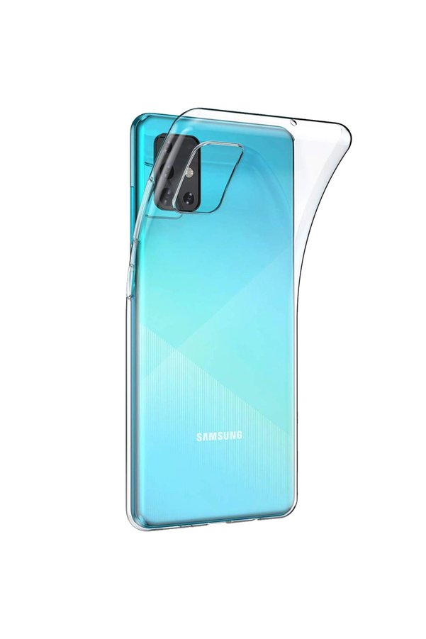 Evimdeyokyok Samsung Galaxy A51 Kılıf Lüx Şeffaf Silikon