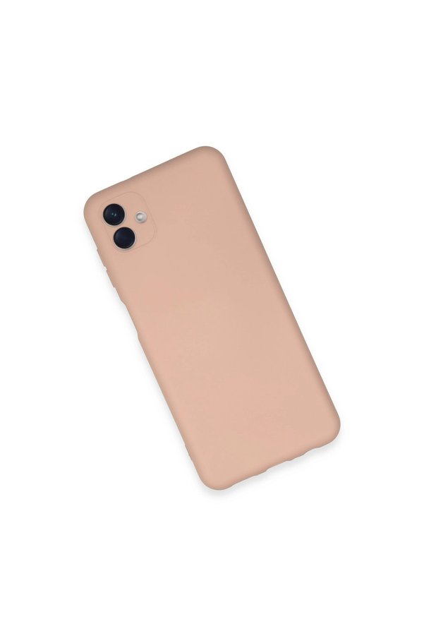 Evimdeyokyok Samsung Galaxy A04E Kılıf Nano İçi Kadife Silikon - Pudra