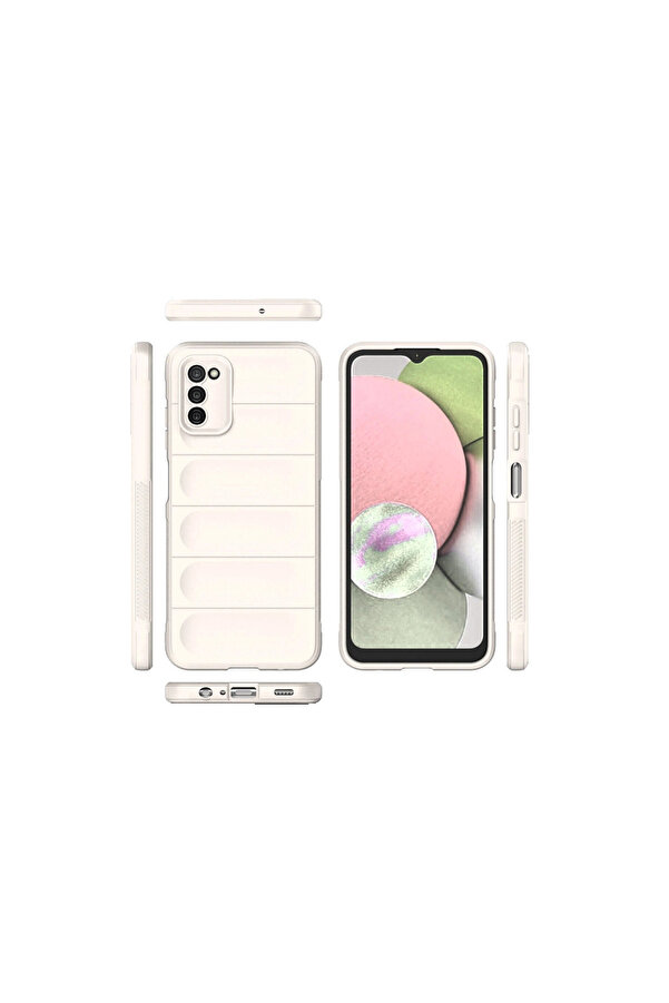 Evi̇mdeyokyok Samsung Galaxy A03S Kılıf Opti̇mum Si̇li̇kon - Krem