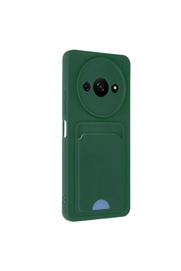 Evimdeyokyok Xiaomi Redmi A3 4G Kılıf Kelvin Kartvizitli Silikon - Koyu Yeşil
