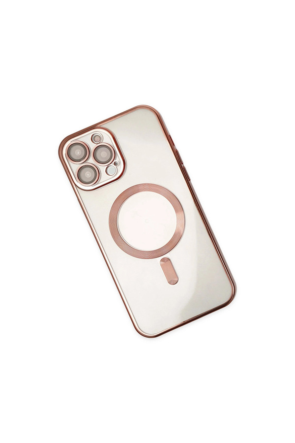 Evi̇mdeyokyok Apple İphone 14 Pro Kılıf Kross Magneti̇csafe Kapak - Rose