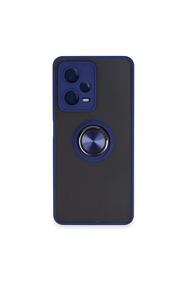 Evi̇mdeyokyok Xi̇aomi̇ Redmi̇ Note 12 5G Kılıf Montreal Yüzüklü Si̇li̇kon Kapak - Laci̇vert