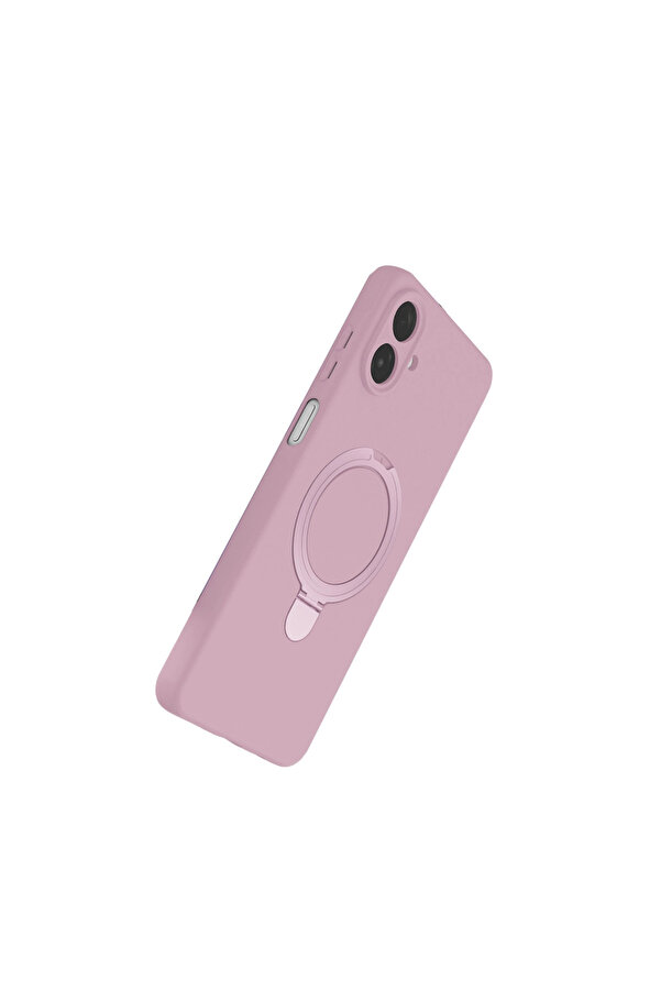 Evi̇mdeyokyok Samsung Galaxy A07 4G Regal Magsafe Standlı Kapak - Açık Pembe