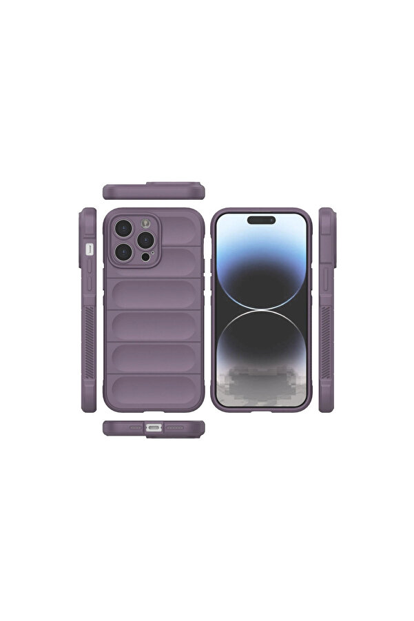 Evi̇mdeyokyok Apple İphone 14 Pro Kılıf Opti̇mum Si̇li̇kon - Mor