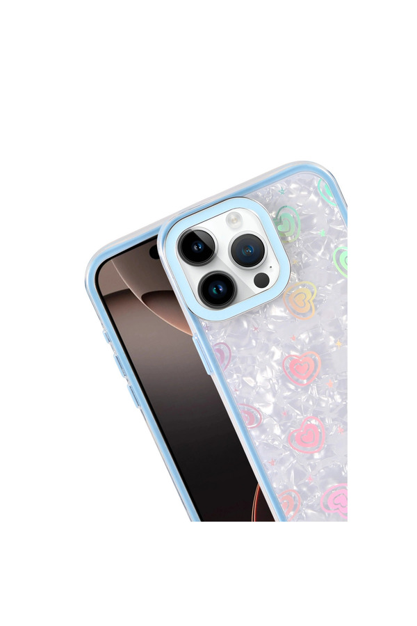 Evi̇mdeyokyok Apple İphone 14 Pro Max Lumi̇ Desenli̇ Kapak - Mavi̇