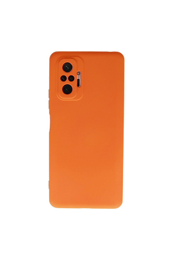 Evi̇mdeyokyok Xi̇aomi̇ Redmi̇ Note 10 Pro Kılıf Nano İçi̇ Kadi̇fe Si̇li̇kon - Turuncu