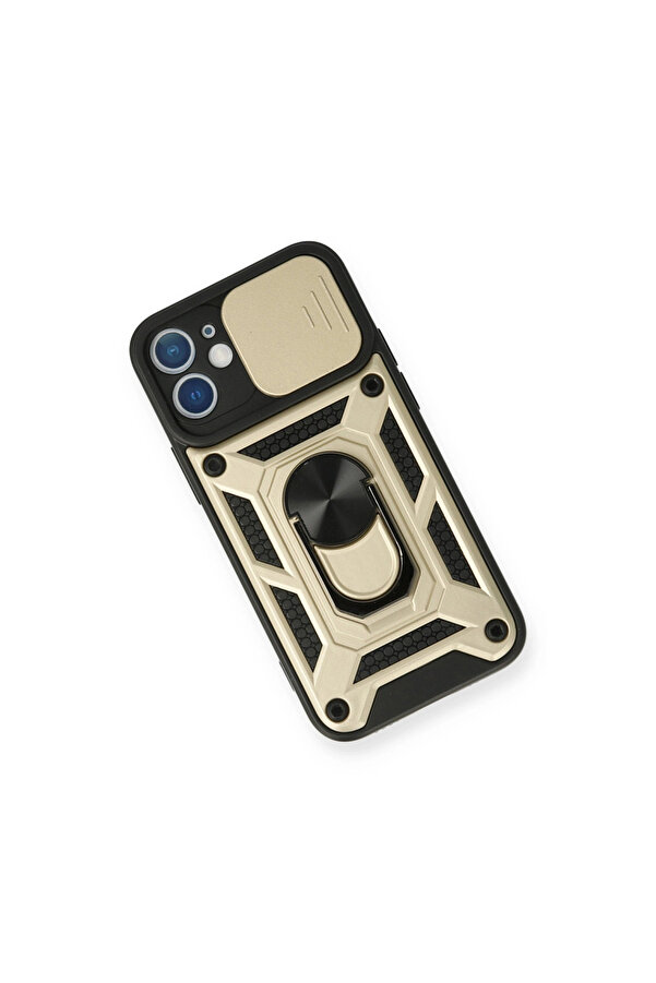 Evi̇mdeyokyok Apple İphone 11 Kılıf Pars Lens Yüzüklü Si̇li̇kon - Gold