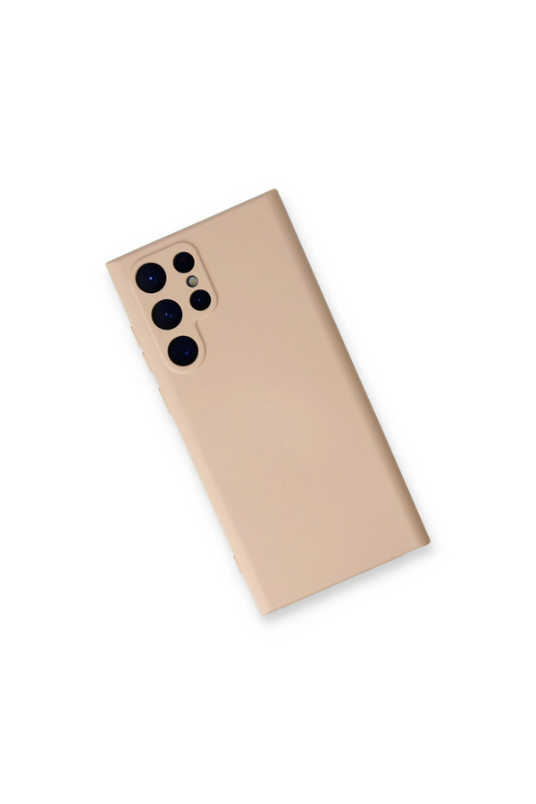 Evimdeyokyok Samsung Galaxy S22 Ultra Kılıf Nano İçi Kadife Silikon - Pudra