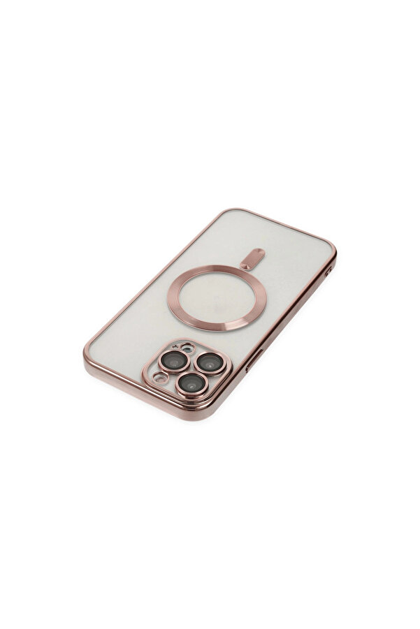Evi̇mdeyokyok Apple İphone 14 Pro Kılıf Kross Magneti̇csafe Kapak - Rose