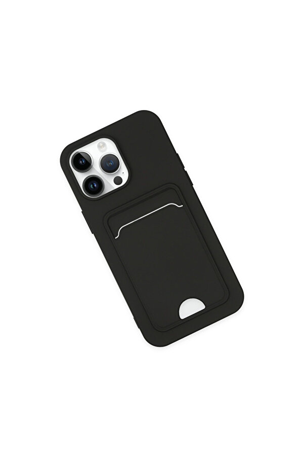 Evi̇mdeyokyok Apple İphone 14 Pro Kılıf Kelvi̇n Kartvi̇zi̇tli̇ Si̇li̇kon - Si̇yah