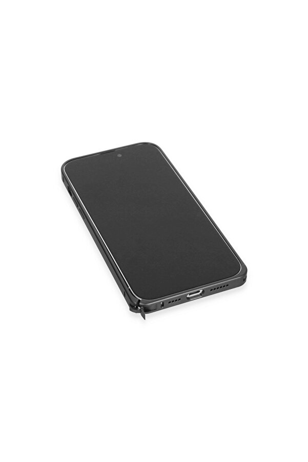 Evi̇mdeyokyok Joko Apple İphone 15 Pro Max Metal Bumper Mat Kapak - Si̇yah