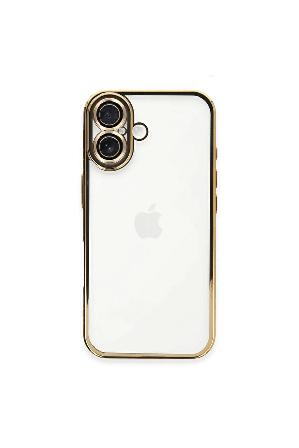 Evi̇mdeyokyok Apple İphone 16 Plus Kılıf Razer Lensli̇ Si̇li̇kon - Gold