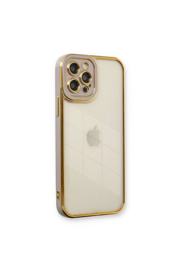 Evimdeyokyok Apple İphone 12 Pro Max Kılıf Liva Lens Silikon - Lila
