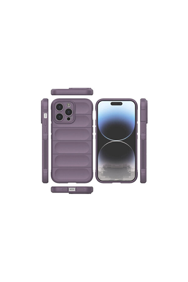 Evi̇mdeyokyok Apple İphone 14 Pro Max Kılıf Opti̇mum Si̇li̇kon - Mor