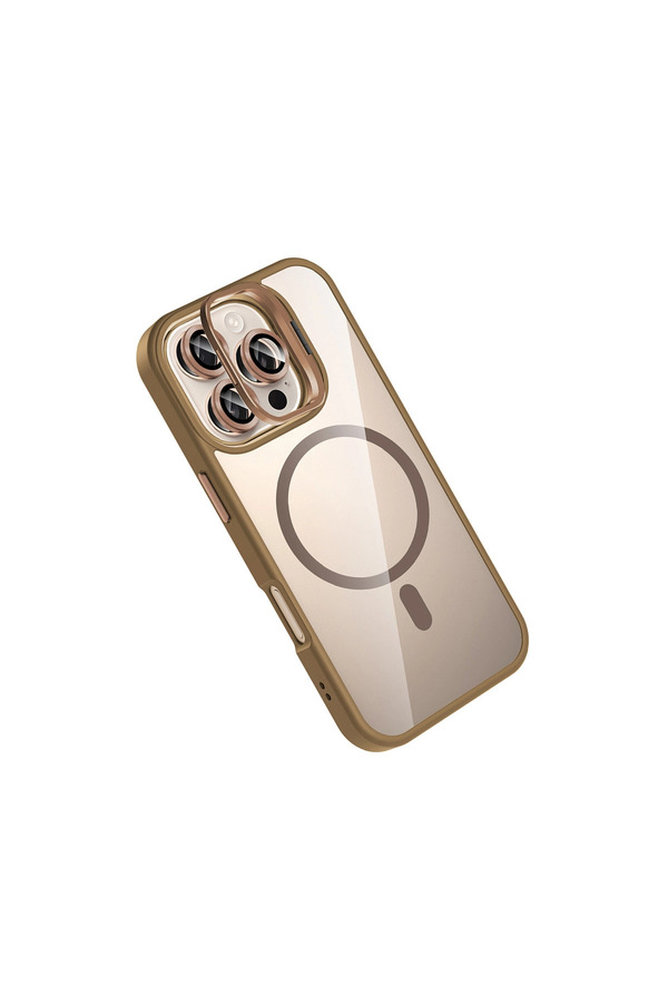 Evi̇mdeyokyok Joko Apple İphone 16 Pro Remi̇m Lensli̇ Magsafe Standlı Kapak - Kahverengi̇