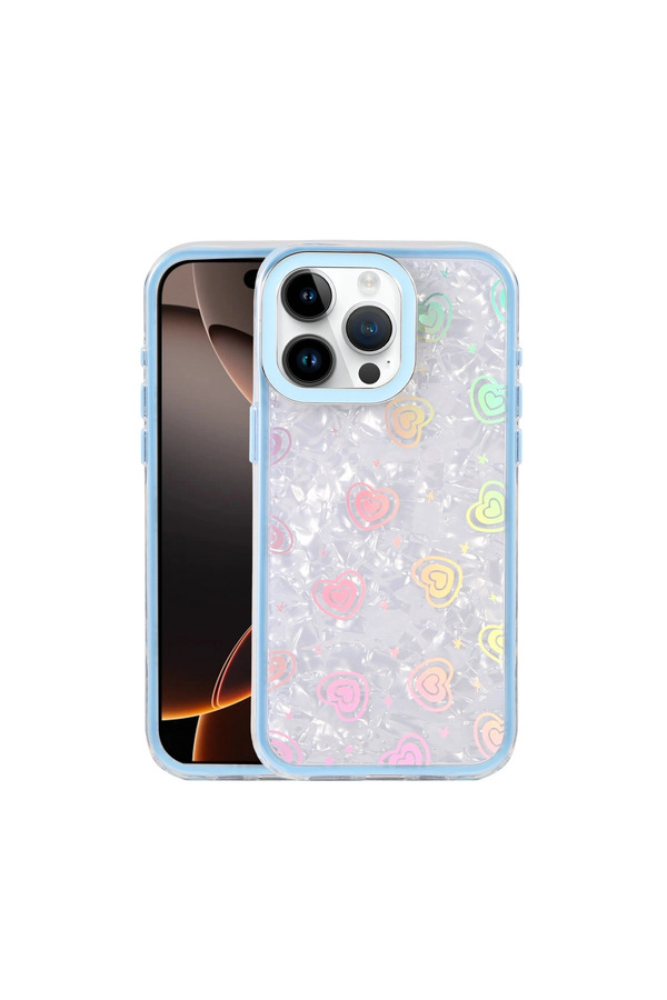 Evi̇mdeyokyok Apple İphone 14 Pro Max Lumi̇ Desenli̇ Kapak - Mavi̇