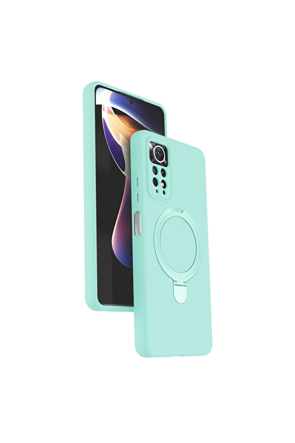 Evi̇mdeyokyok Xi̇aomi̇ Redmi̇ Note 12 Pro 4G Regal Magsafe Standlı Kapak - Su Yeşi̇li̇