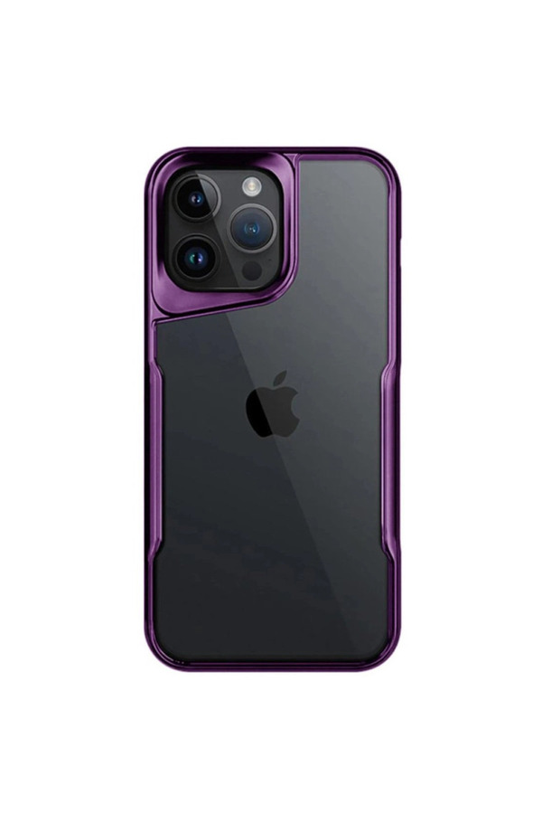 Evi̇mdeyokyok Apple İphone 15 Pro Max Kılıf Boyi̇ Si̇li̇kon Kapak - Deri̇n Mor