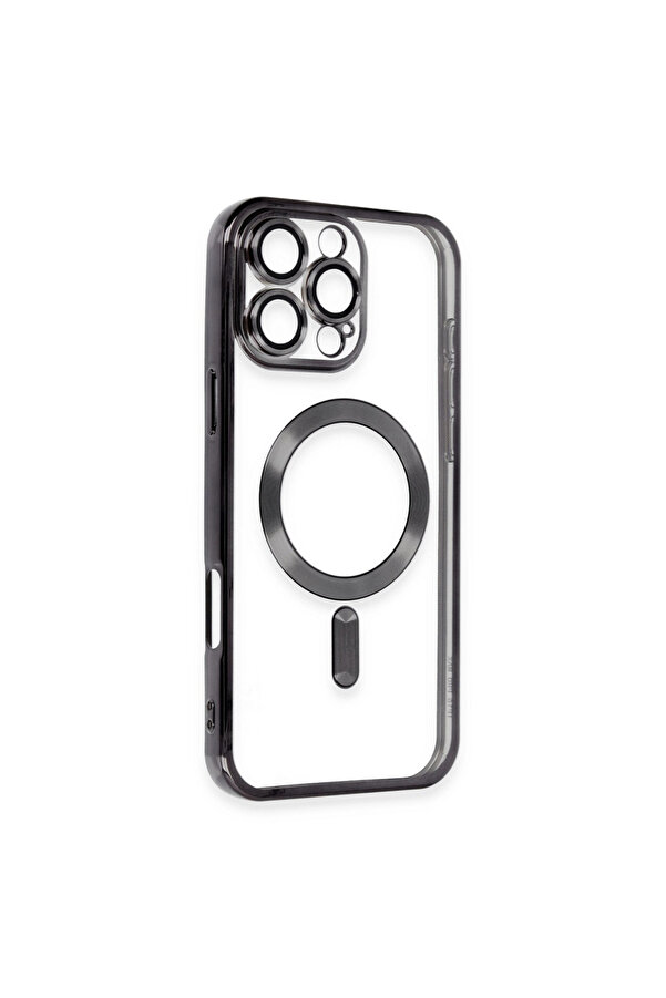 Evi̇mdeyokyok Apple İphone 16 Pro Kılıf Kross Magneti̇csafe Kapak - Si̇yah