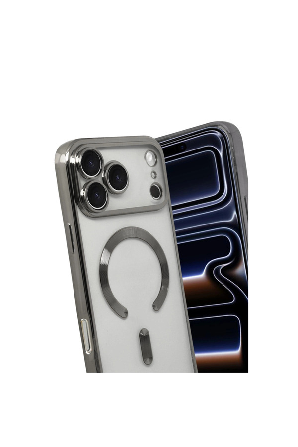 Evi̇mdeyokyok Apple İphone 17 Pro Max Kross Magneti̇csafe Kapak - Ti̇tan Gri̇