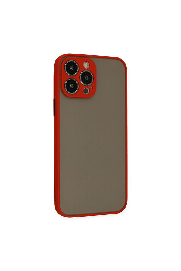 Evi̇mdeyokyok Apple İphone 14 Pro Kılıf Montreal Si̇li̇kon Kapak - Kırmızı