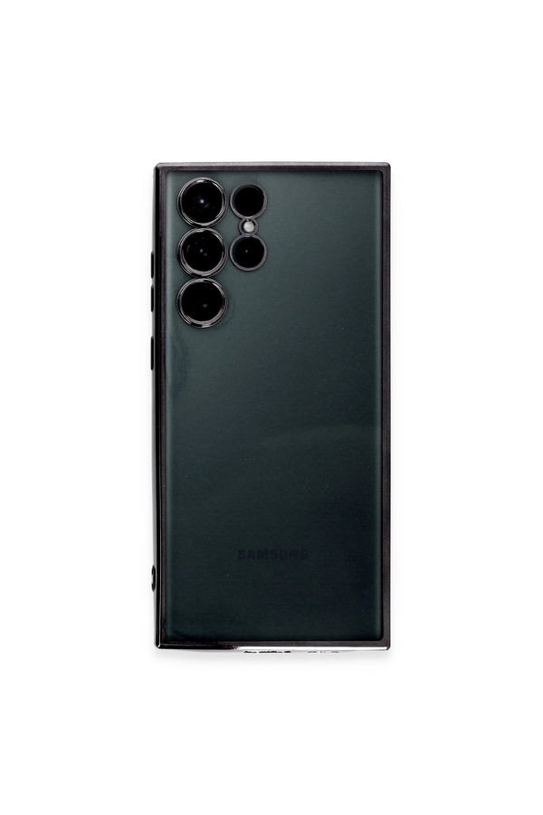 Evi̇mdeyokyok Samsung Galaxy S22 Ultra Kılıf Razer Lensli̇ Si̇li̇kon - Si̇yah