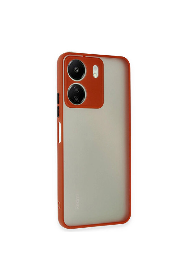 Evi̇mdeyokyok Xi̇aomi̇ Redmi̇ 13C Kılıf Montreal Si̇li̇kon Kapak - Kırmızı