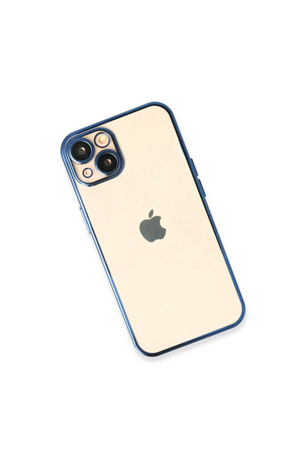Evi̇mdeyokyok Apple İphone 14 Kılıf Razer Lensli̇ Si̇li̇kon - Açık Mavi̇