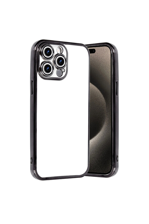 Evi̇mdeyokyok Apple İphone 15 Pro Max Razer Lensli̇ Si̇li̇kon - Si̇yah