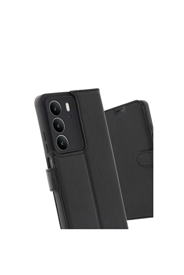 Evi̇mdeyokyok Realme C75 4G Trend S Plus Kapaklı Kılıf - Si̇yah