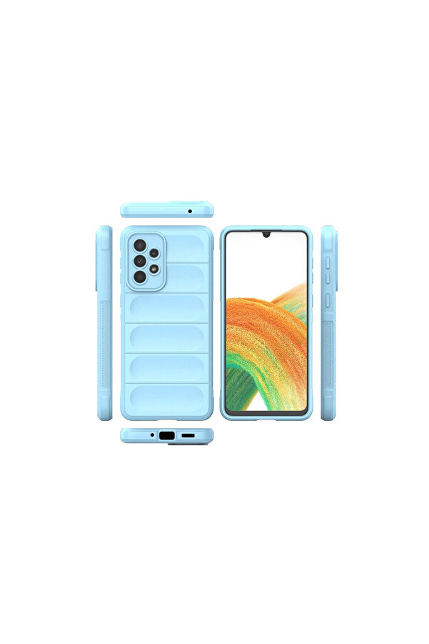 Evi̇mdeyokyok Samsung Galaxy A33 5G Kılıf Opti̇mum Si̇li̇kon - Sky Blue
