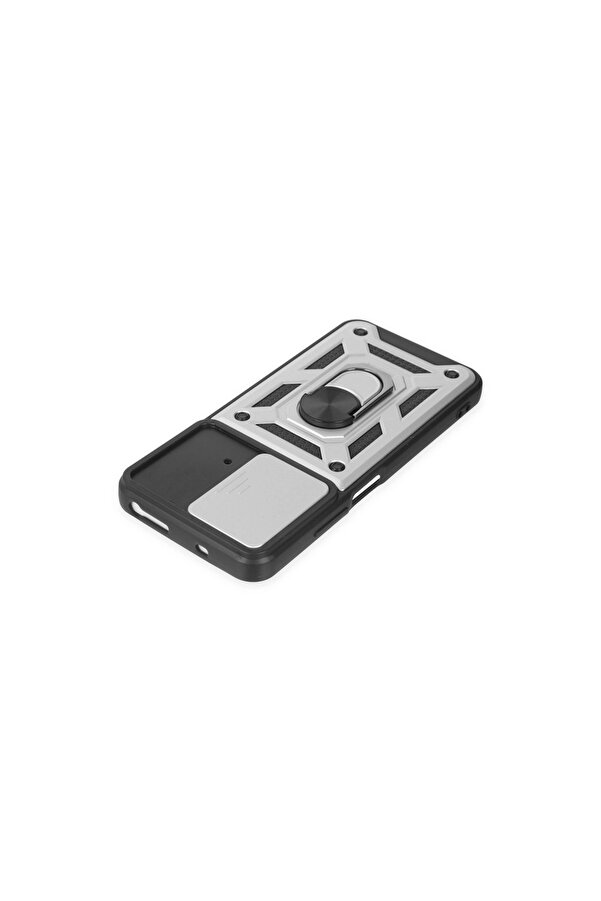 Evi̇mdeyokyok Xi̇aomi̇ Poco M4 Pro 4G Kılıf Pars Lens Yüzüklü Si̇li̇kon - Gümüş