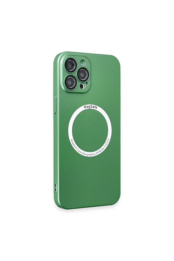 Evi̇mdeyokyok Apple İphone 12 Pro Kılıf Jack Magneti̇csafe Lens Si̇li̇kon - Yeşi̇l