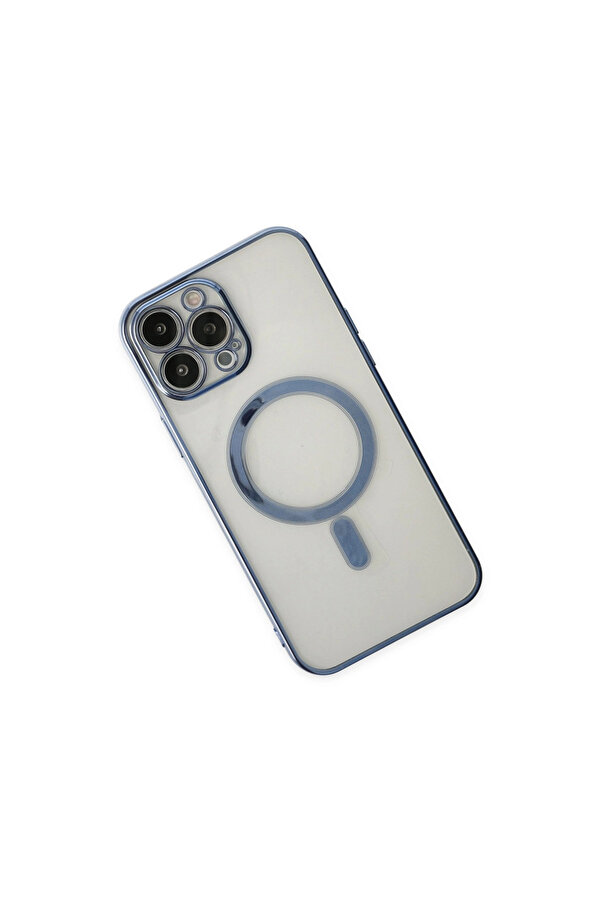 Evi̇mdeyokyok Apple İphone 14 Pro Kılıf Magneti̇csafe Lazer Si̇li̇kon - Si̇erra Blue