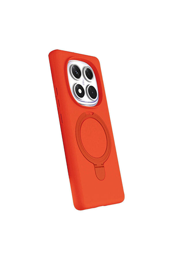 Evi̇mdeyokyok Xi̇aomi̇ Redmi̇ Note 14 Pro 5G Regal Magsafe Standlı Kapak - Turuncu