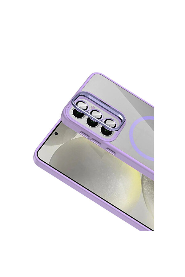 Evi̇mdeyokyok Joko Samsung Galaxy S24 Fe Remi̇m Lensli̇ Magsafe Standlı Kapak - Li̇la