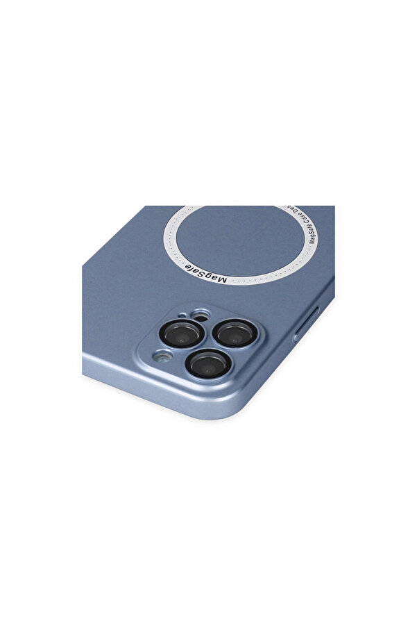 Evi̇mdeyokyok Apple İphone 12 Pro Kılıf Jack Magneti̇csafe Lens Si̇li̇kon - Si̇erra Blue