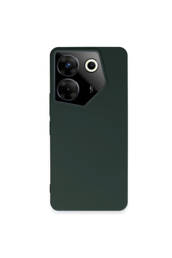 Evimdeyokyok Tecno Camon 20 Pro 5G Kılıf First Silikon - Koyu Yeşil