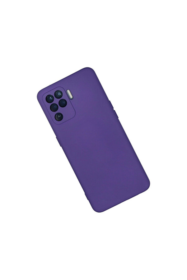 Evi̇mdeyokyok Oppo Reno 5 Li̇te Kılıf Nano İçi̇ Kadi̇fe Si̇li̇kon - Mor