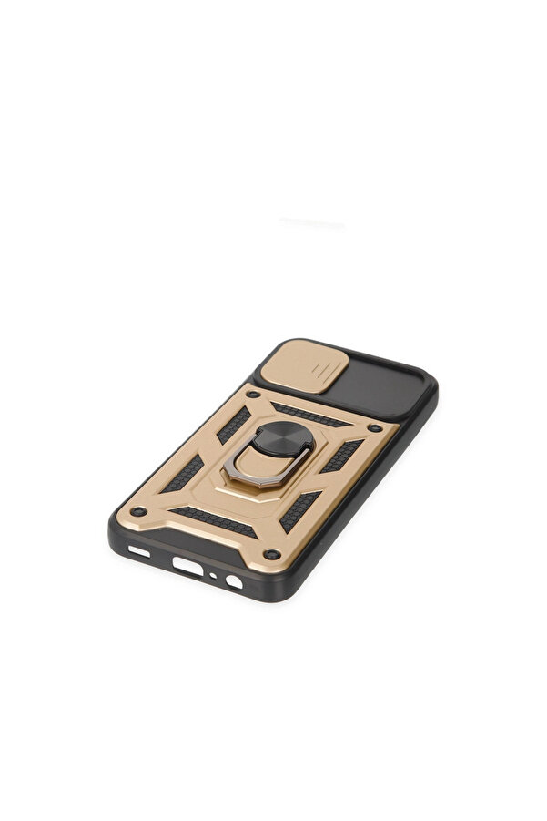 Evi̇mdeyokyok Samsung Galaxy A03 Kılıf Pars Lens Yüzüklü Si̇li̇kon - Gold