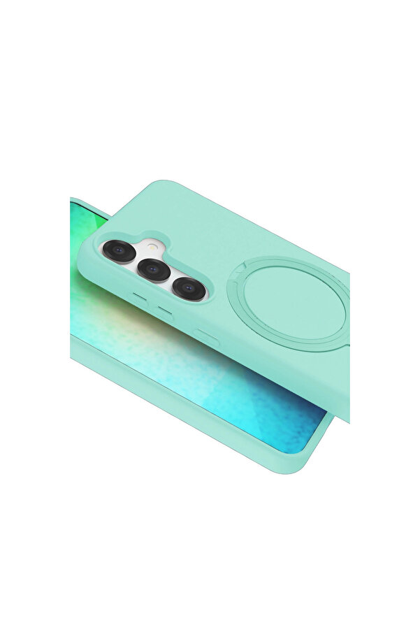 Evi̇mdeyokyok Samsung Galaxy S25 Regal Magsafe Standlı Kapak - Su Yeşi̇li̇