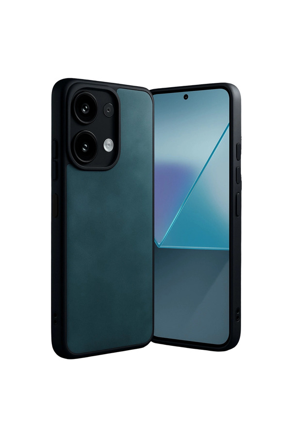 Evi̇mdeyokyok Xi̇aomi̇ Redmi̇ Note 13 4G Kılıf Aras Deri̇ Kapak - Koyu Yeşi̇l