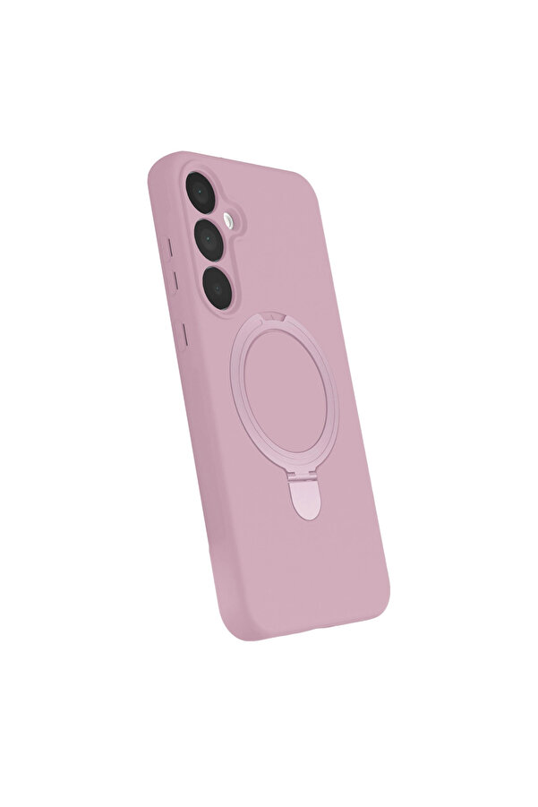 Evi̇mdeyokyok Samsung Galaxy A25 5G Regal Magsafe Standlı Kapak - Açık Pembe