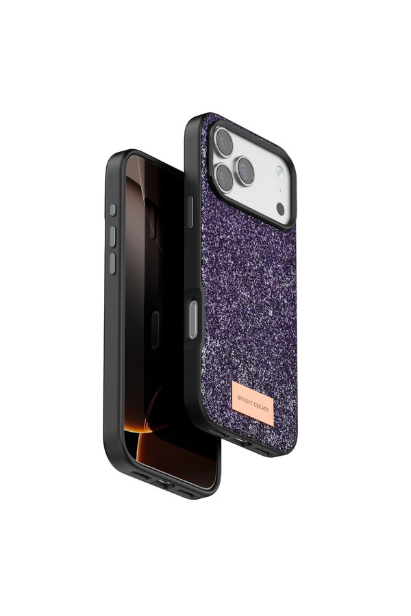 Evi̇mdeyokyok Onegi̇f Apple İphone 17 Pro Max Bri̇ght Si̇mli̇ Kapak - Deri̇n Mor