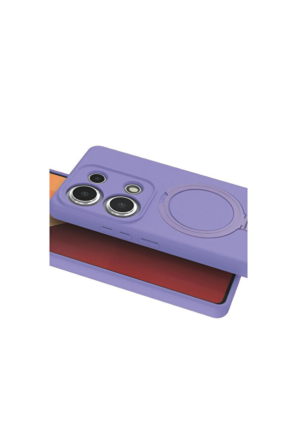 Evi̇mdeyokyok Xi̇aomi̇ Redmi̇ Note 13 Pro 4G Regal Magsafe Standlı Kapak - Li̇la
