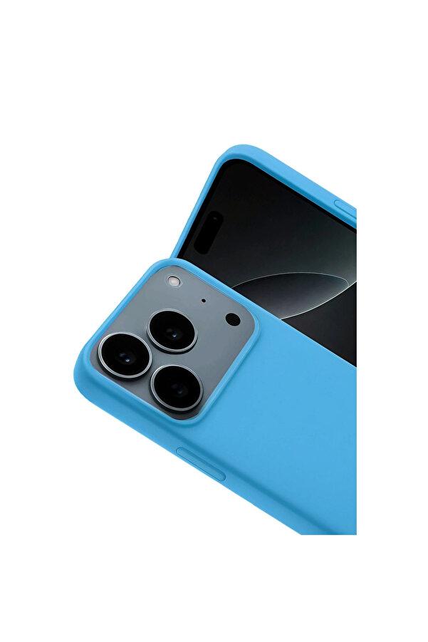 Evi̇mdeyokyok Apple İphone 17 Pro Nano İçi̇ Kadi̇fe Si̇li̇kon - Mavi̇