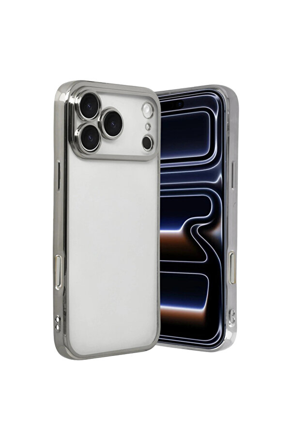 Evi̇mdeyokyok Apple İphone 17 Pro Razer Lensli̇ Si̇li̇kon - Gümüş