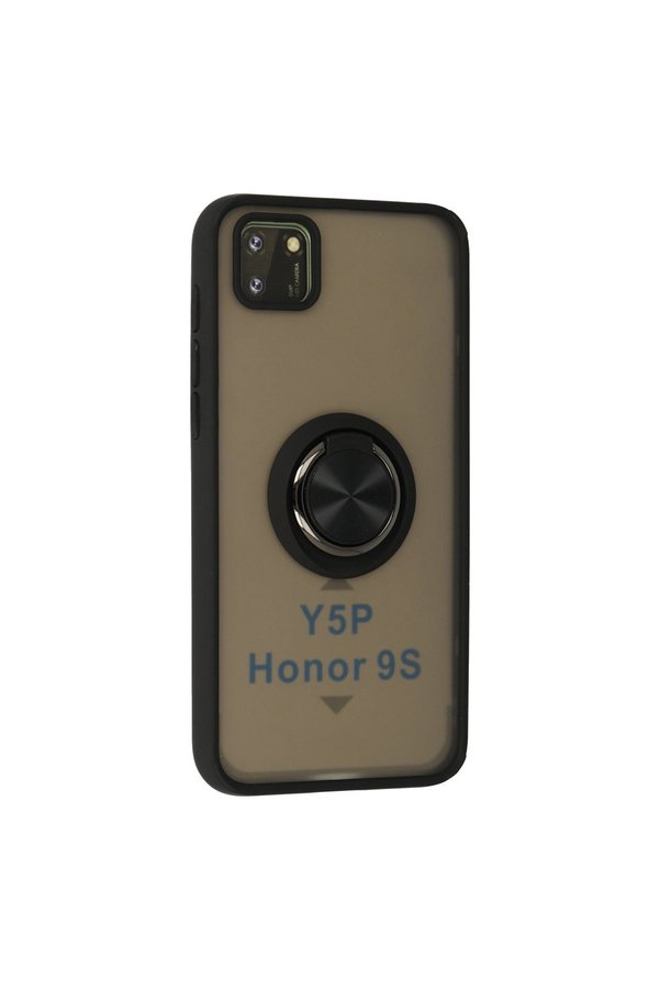 Evimdeyokyok Huawei Y5P Kılıf Montreal Yüzüklü Silikon Kapak - Siyah